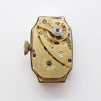 Art Deco WWII Pat D.R.P. Chapado en oro reloj Para piezas y reparación, no funciona