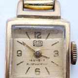 Umf Ruhla 16 rubis plaqué or allemand montre pour les pièces et la réparation - ne fonctionne pas