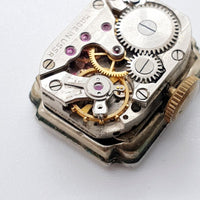 UMF Ruhla 16 chapado en oro Rubis alemán reloj Para piezas y reparación, no funciona