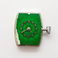 الاتصال الهاتفي الأخضر Ruhla 17 ساعة من جواهر العصر السوفييتي لقطع الغيار والإصلاح - لا تعمل