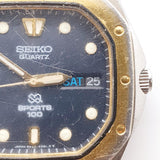 Seiko Fecha de 100 días de deportes 8229-5010 reloj Para piezas y reparación, no funciona