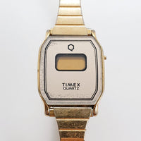 Rettangolare Timex Q orologio digitale in quarzo per parti e riparazioni - non funziona