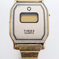 Rectangular Timex Q cuarzo digital reloj Para piezas y reparación, no funciona