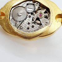 Dial negro suizo hecho 17 joyas Alfex reloj Para piezas y reparación, no funciona