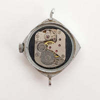 Rettangolare Slava 17 gioielli URSS Soviet Watch per parti e riparazioni - Non funzionante