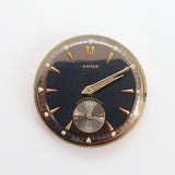 Black Dial Anker German Mechanical Watch for Parts & Repair - NOT WORKING