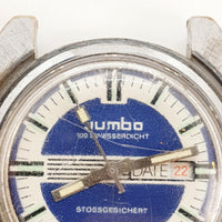 Jumbo 100% WASSERTDICHT STOSSGEICHERERT Deutsch Uhr Für Teile & Reparaturen - nicht funktionieren