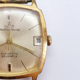 Meister rettangolare Anker 25 gioielli orologio automatico per parti e riparazioni - non funziona