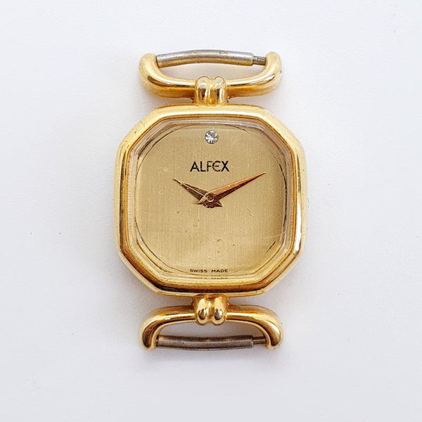 Pequeño lujo Alfex Hecho en Suiza reloj Para piezas y reparación, no funciona