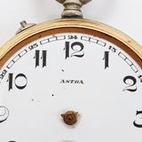 ساعة الجيب النادرة Astra من السبعينيات لقطع الغيار والإصلاح - لا تعمل