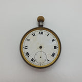 Swiss Made 15 Jewels Gunmetal Pocket Watch for Parts & Repair - NOT WORKING