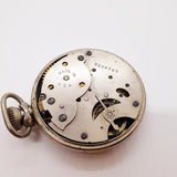 Anni '40 Ingersoll Crown USA Pocket Watch per parti e riparazioni - Non funziona