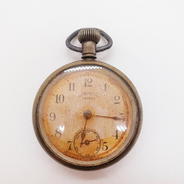 1910 Ingersoll Pocket de Yankee USA reloj Para piezas y reparación, no funciona