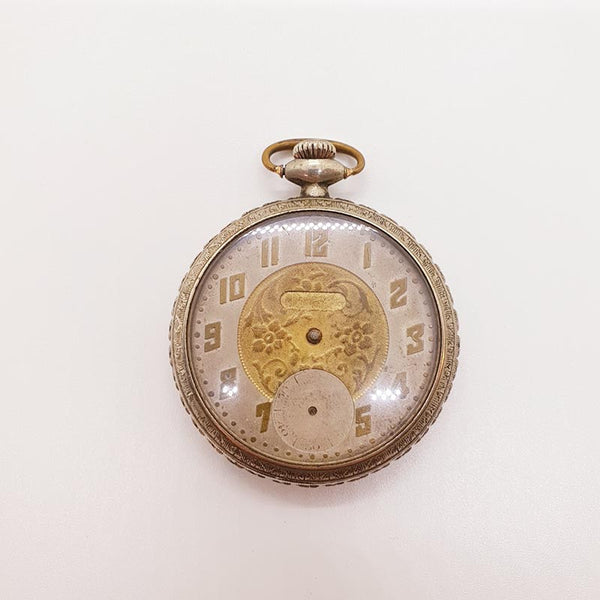 Record 6 Jewels 2 Adjustments Pocket Watch for Parts & Repair - NOT WORKING