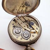 Remontoir 15 rubis breguet espiral Ancre Ligne Droite Pocket reloj Para piezas y reparación, no funciona