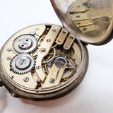 Remontoir 15 rubis breguet espiral Ancre Ligne Droite Pocket reloj Para piezas y reparación, no funciona