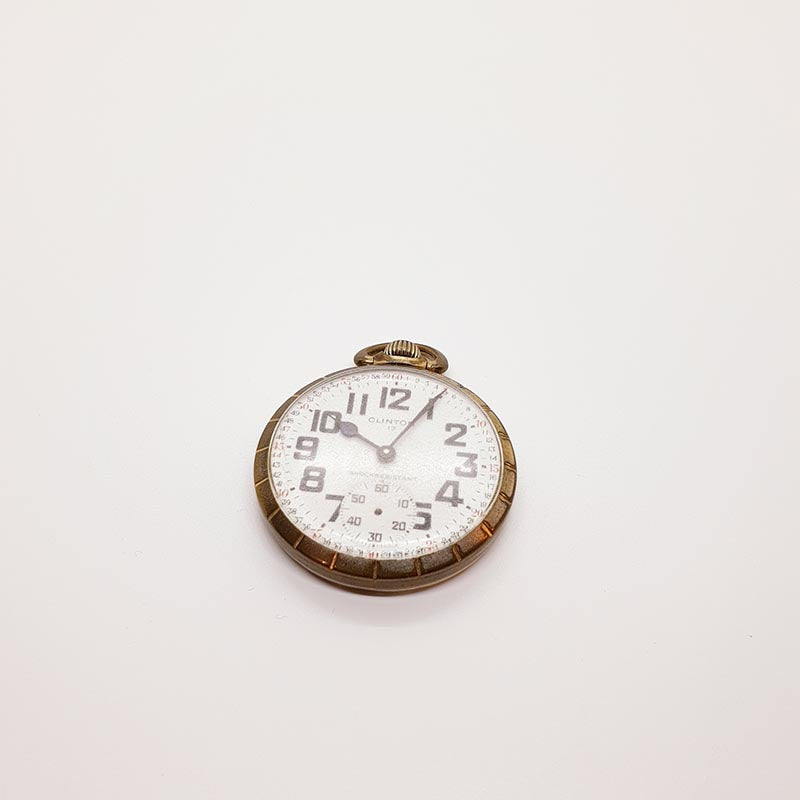 Clinton 17 Jewels Railroad Pocket Watch for Parts & Repair – Vintage Radar