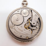 الثلاثينيات Ingersoll ساعة الجيب Reliance 7 Jewels لقطع الغيار والإصلاح - لا تعمل