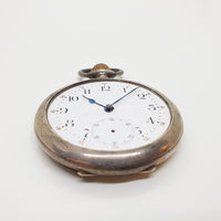 0.935 Sterling Silver Antique Pocket Watch for Parts & Repair - NOT WORKING