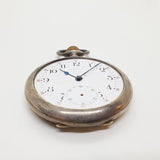 0.935 orologio da tasca antico in argento sterling per parti e riparazioni - non funziona