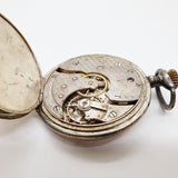 0.935 Sterling Silver Antique Pocket Watch for Parts & Repair - NOT WORKING