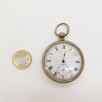Antique Argentan Rare Train Pocket Watch for Parts & Repair - NOT WORKING