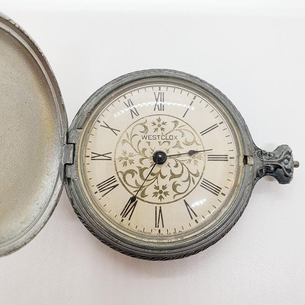 Antiquität Westclox Jagdzugstasche Uhr Für Teile & Reparaturen - nicht funktionieren