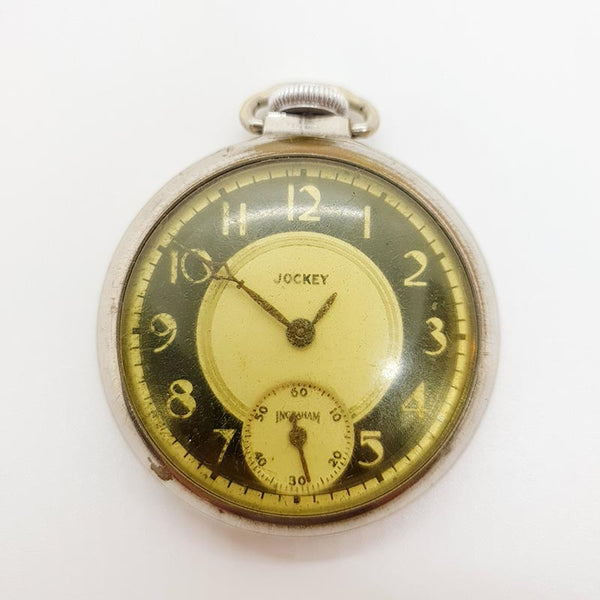 1930 Ingraham Jockey Bristol Pocket reloj Para piezas y reparación, no funciona