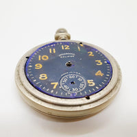 Ingersoll ساعة الجيب ذات القرص الأزرق Eclipse لقطع الغيار والإصلاح - لا تعمل