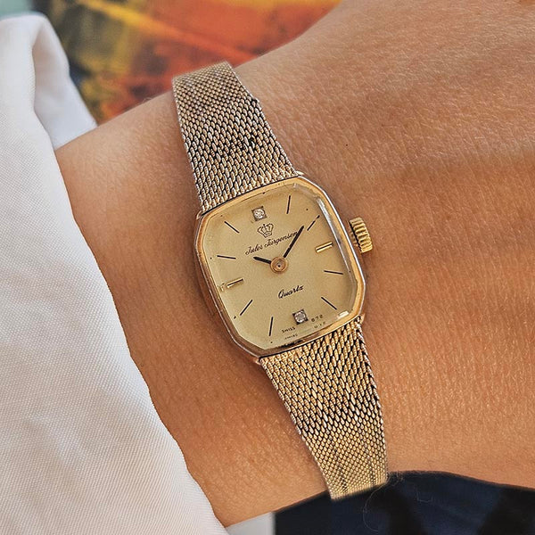 Vintage Jules Jurgensen Swiss Quartz Watch | Ladies Antique Watch