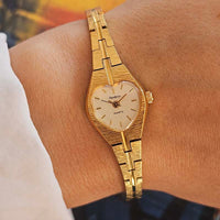 Vintage Heart-Shaped Armitron Watch for Her | Dainty Gold-tone Watch