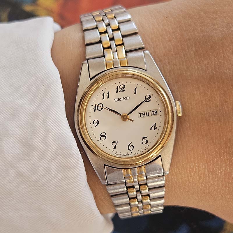 Vintage Seiko Day Date Watch for Women KY 7N83-0011 A4 – Vintage Radar