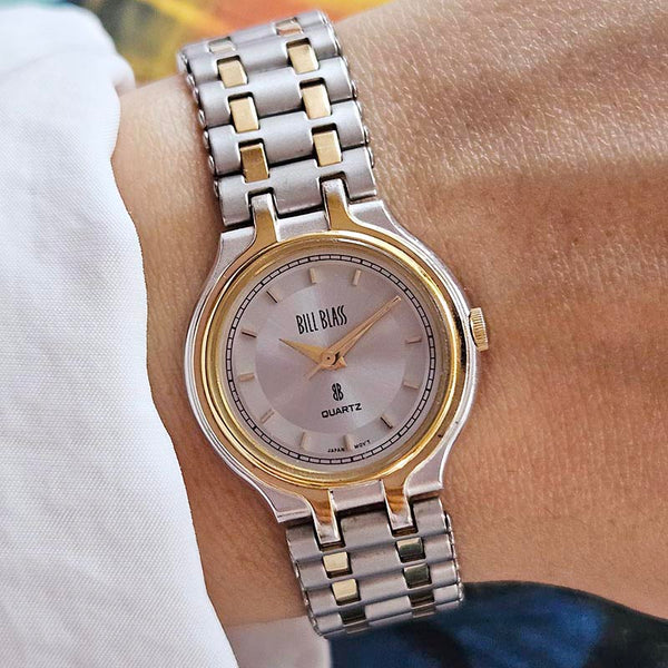 Vintage Two-Tone Bill Blass Ladies Watch with Stainless Steel Bracelet