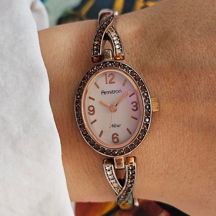 Armitron Ladies Armitron Coupon Code Vintage Rose-Gold Oval