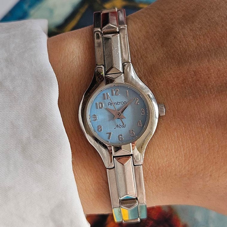 Vintage Blue-Dial Armitron Now Watch for Her with Silver  display picture 2