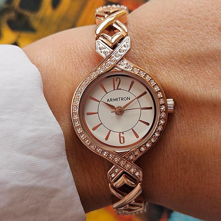 Vintage Gold-tone Armitron Dress Watch for Women with White Gemstones Vintage Radar Vintage Gold-tone Armitron Dress Watch for Women with White Gemstones Vintage Radar