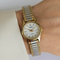 Tiny Two-tone Timex Watch for Ladies | Vintage Elegant Timex Watch