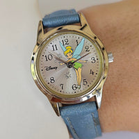 Vintage Disney Tinker Bell Watch for Women SII by Seiko with Blue Strap