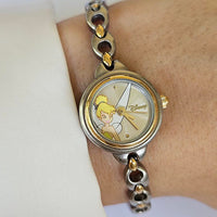 90s Disney Tinker Bell Watch | Tiny Silver-tone Vintage Ladies' Watch