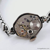 Vintage Hagn 21 Jewels Mechanical Watch for Women Teardrop-Shaped Dial