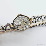 Vintage 1960s Gold-tone Gruen Mechanical Watch for Ladies Square Dial