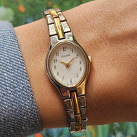 Tiny Vintage Pulsar Wristwatch for Women | Two-tone Japan Quartz Watch