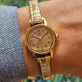 Tiny Vintage Gold-tone Caravelle by Bulova Watch for Ladies