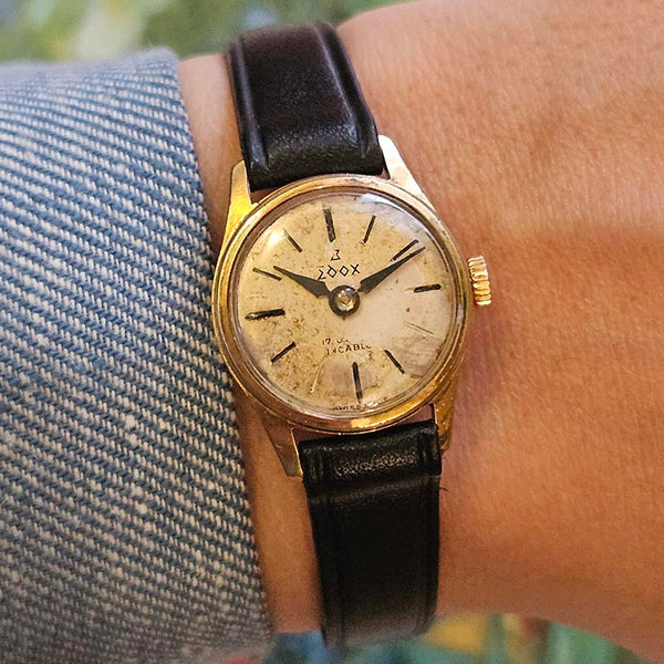 Edox vintage Incabloc reloj para mujeres Mecánico de fabricación