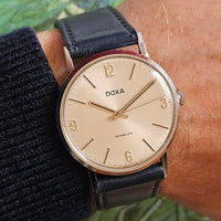 DOXA MECÁNICO VINTAGIA reloj para hombres con correa de la marina