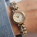 Vintage Two-tone Caravelle by Bulova Watch | Dainty Watch for Ladies