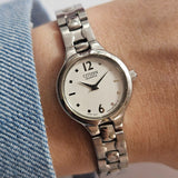 Minimalist Citizen Quartz Watch for Women | Vintage Silver-tone Watch