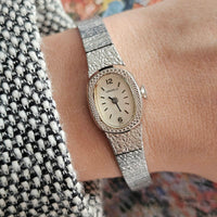 Vintage Silver-tone Caravelle Watch for Ladies | 1970s Cocktail Dress Watch