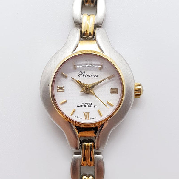 Small Ronica Two-Tone Ladies Quartz Watch | Elegant Wristwatch