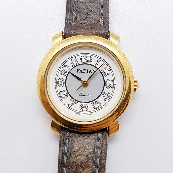 Elegant 25mm Fafian Gold-Tone Case Watch for Women